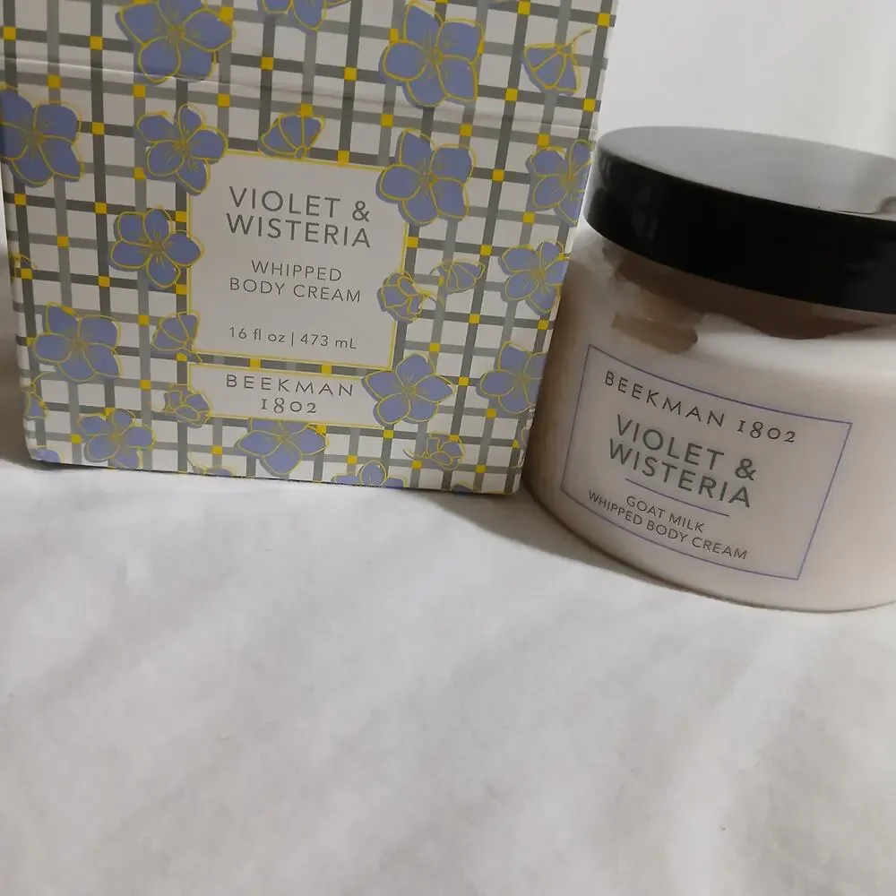 Beekman 1802 VIOLET & WISTERIA 16 oz whipped body cream goat milk NIB